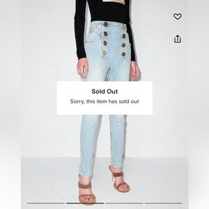 Balmain High Waist jeans IT 40 FR 38 jeans with tags never worn!Sold out!